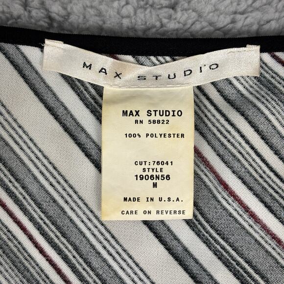 Max Studio y2k Womens Striped Dress Size Medium Retro Hippie Made USA vintage - Picture 11 of 15